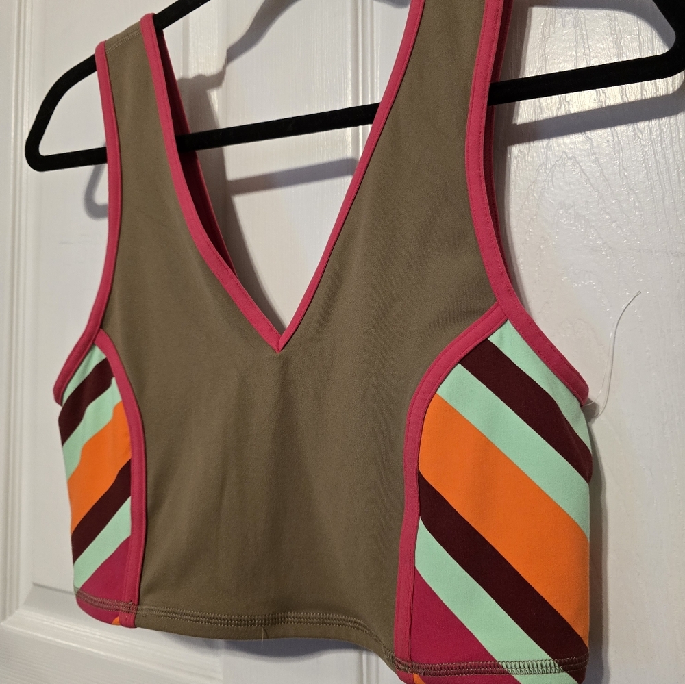 NWOT Free People Never Better Crop In Colorblock - Picture 4 of 11